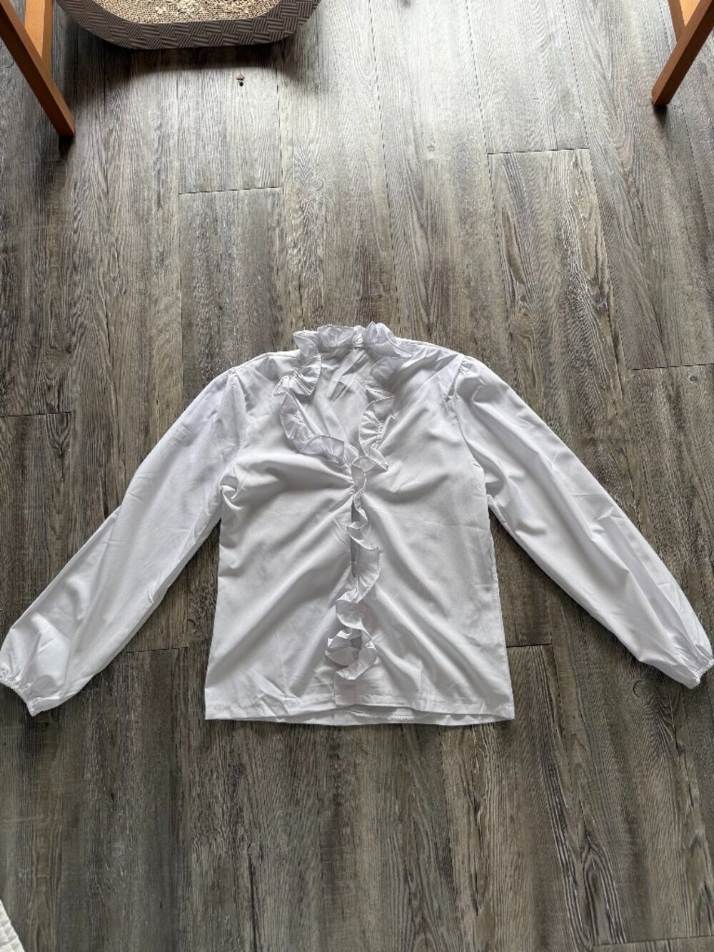 Ruffle Button Down - Picture 1 of 6
